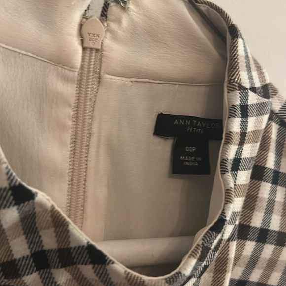 Ann Taylor Plaid Mock Neck Dress - Picture 2 of 4